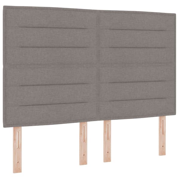 vidaXL LED Sänggavel Linjer Design Gråbrun 72 cm Tyg