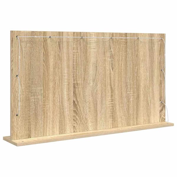 vidaXL Stilfullt Speil Rektangulær Sonoma eik 100 x 55 x 18 cm