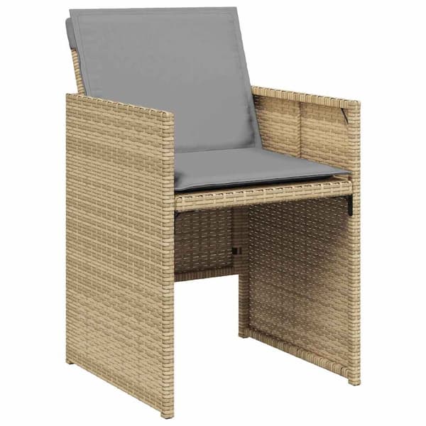 vidaXL Hage Spisegruppe 5 pcs Beige polyrotting