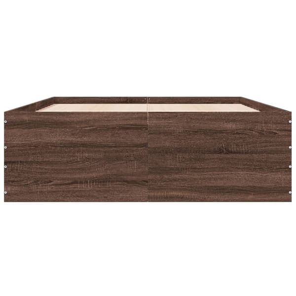 vidaXL Sengeramme brun eik 120x200 cm konstruert tre