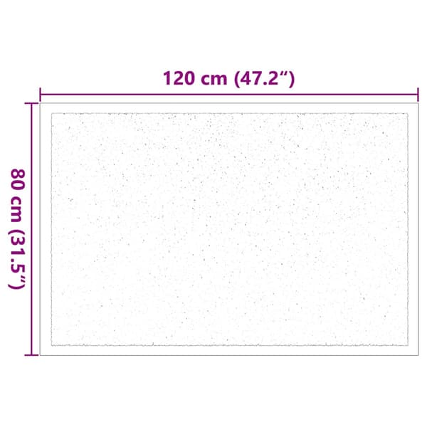 vidaXL Dørmatte Lysegrå 60 x 40 x 1.2 cm Teddy-stoff