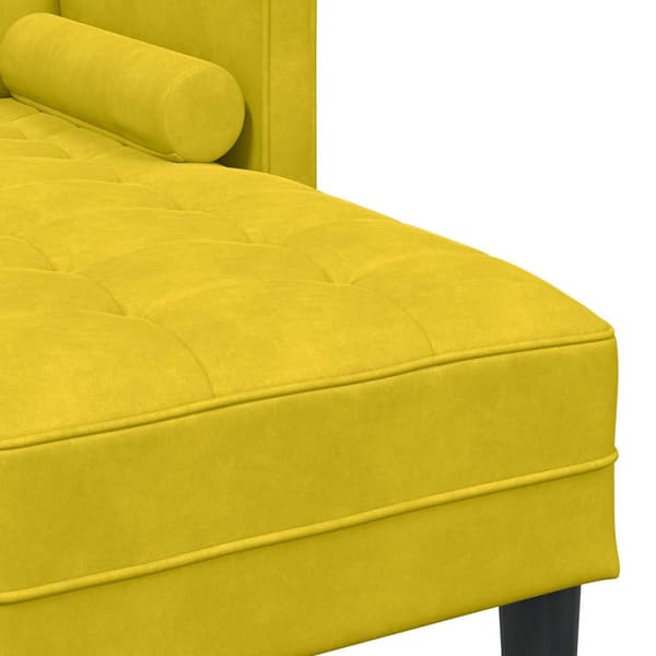 vidaXL Soffset med kudde Gul Polyester