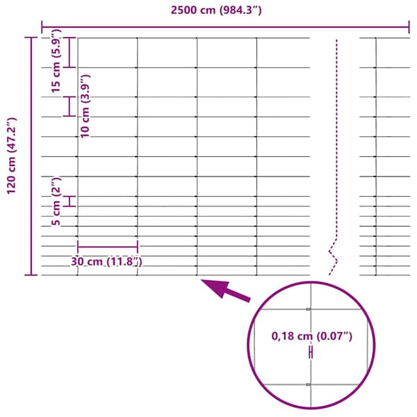 vidaXL Stängsel för åker / äng Silver 25 x 1,2 m Galvaniserat stål