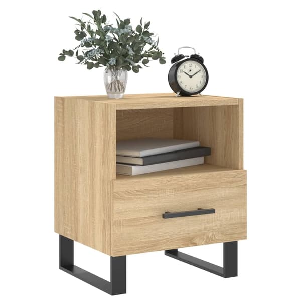 vidaXL Nattbord sonoma eik 40x35x47,5 cm konstruert tre