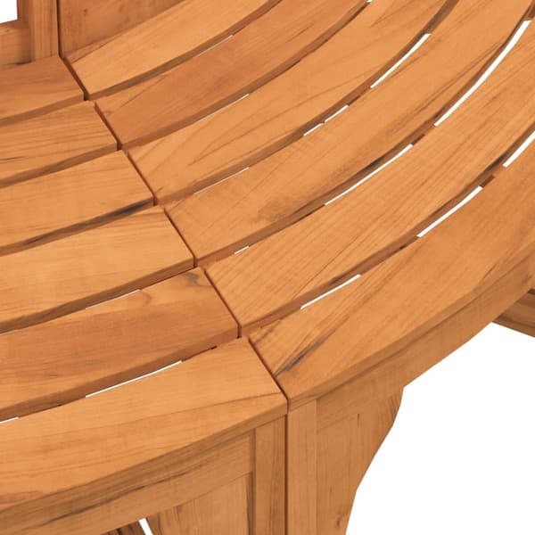 vidaXL Rund trebenk Ø208 cm heltre eukalyptus