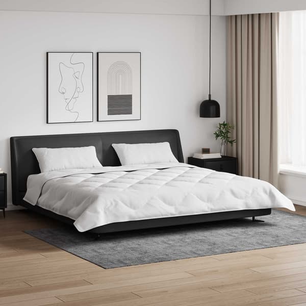 vidaXL Vinter Täcke med kudde 3 pcs Vit Mikrofiber