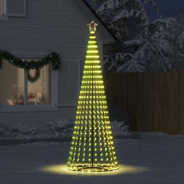 vidaXL LED julgran 475 LEDs varmvit 247 cm
