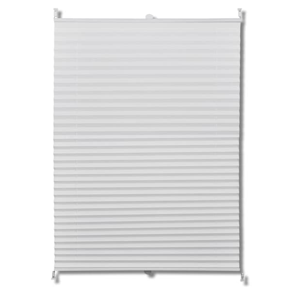 vidaXL Plisségardin 80x150 cm vit