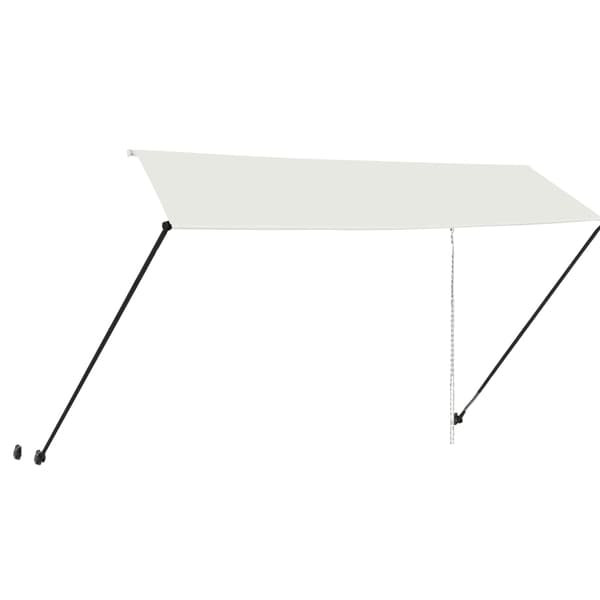 vidaXL Markis med LED 350x150 cm gräddvit