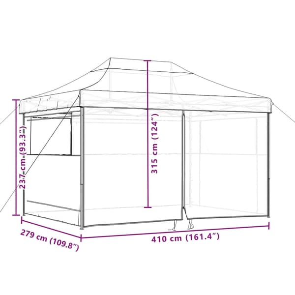 vidaXL Markis Vit 3 x 2,5 m Metall