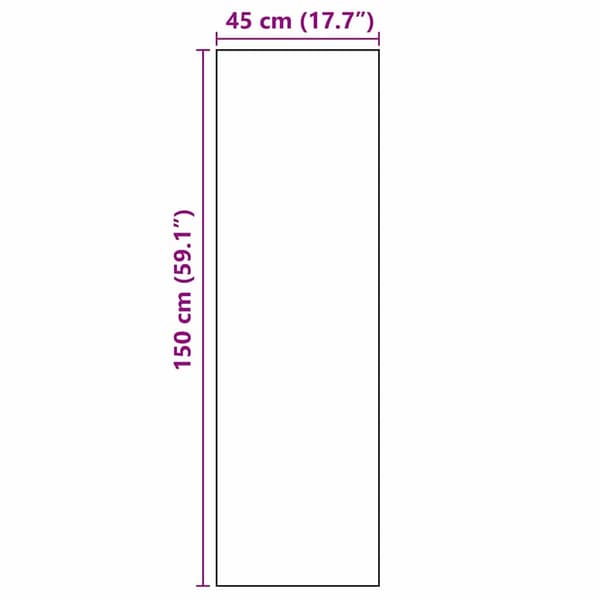 vidaXL Köksmatta Vit 150 x 45 cm Sammet