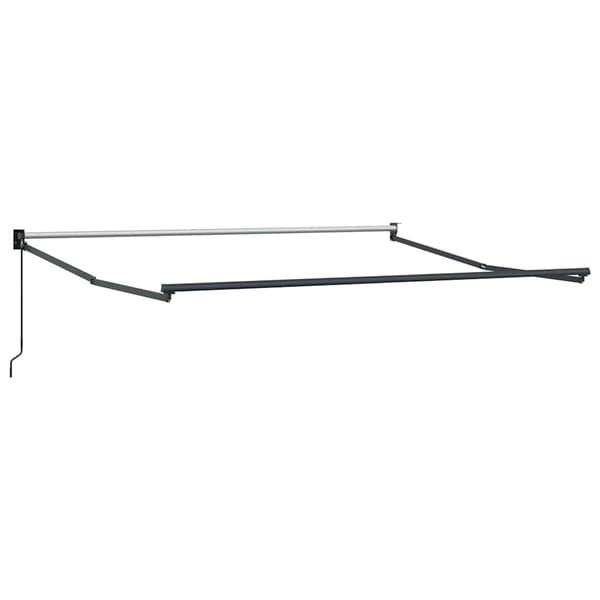 vidaXL Utfällbar markis Grön och Vit 350 x 250 cm
