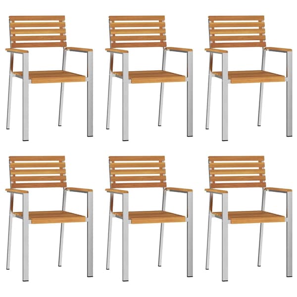 vidaXL Hage Spisegruppe 7 pcs Brun Solid akasietre