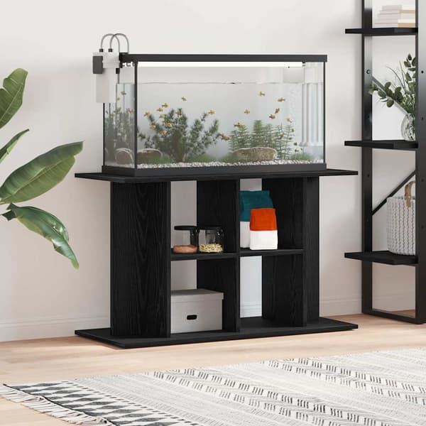 vidaXL Akvariestativ svart eik 100x40x60 cm konstruert tre