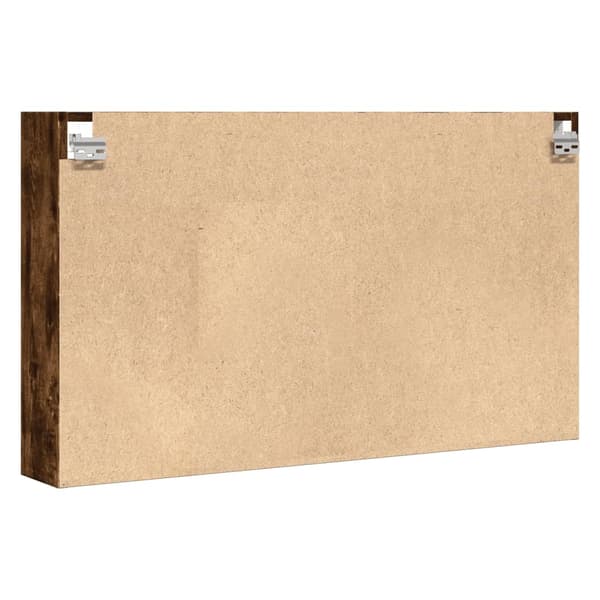 vidaXL Vitrineskap røkt eik 100x15x58 cm konstruert tre