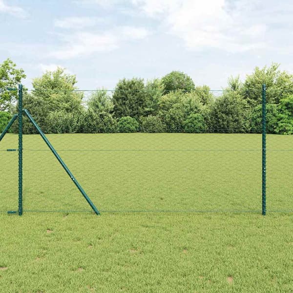 vidaXL Hexagonstängsel Grön 1,2 x 100 m PVC