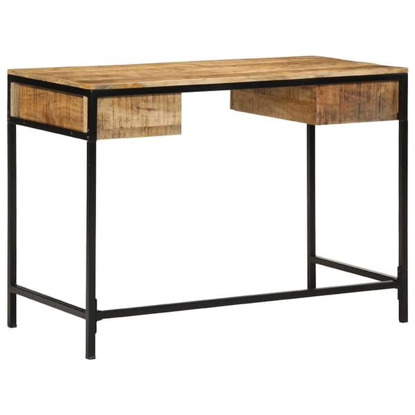 vidaXL Skrivebord Brun 105 x 50 x 75 cm Solid mango tre og metall