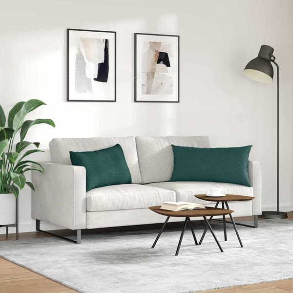 vidaXL Soffkuddar 2 st Mörkgrön 80 x 40 cm tyg