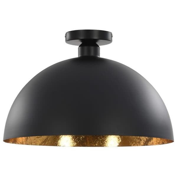 vidaXL Taklamper 2 stk svart og gull halvkuleformet E27