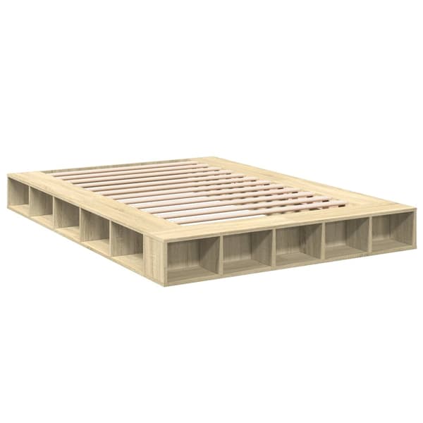 vidaXL Sengeramme sonoma eik 160x200 cm konstruert tre