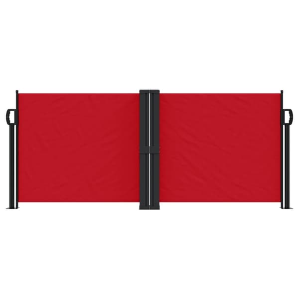 vidaXL Infällbar sidomarkis röd 100x1000 cm
