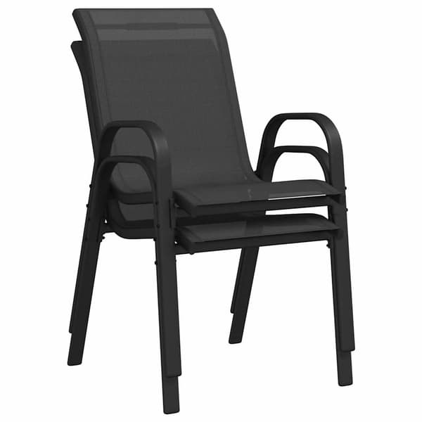 vidaXL Trädgårds Bistro Set 3 pcs Svart Stål
