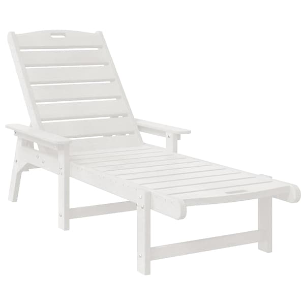 vidaXL Solstol Reclining 3 pcs Vit polyeten