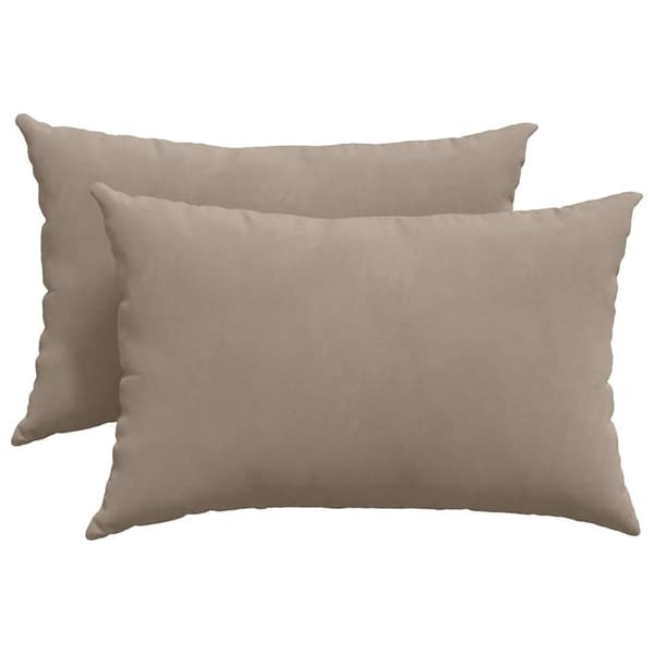 vidaXL Soffkuddar 2 st Gråbrun 60 x 40 cm tyg