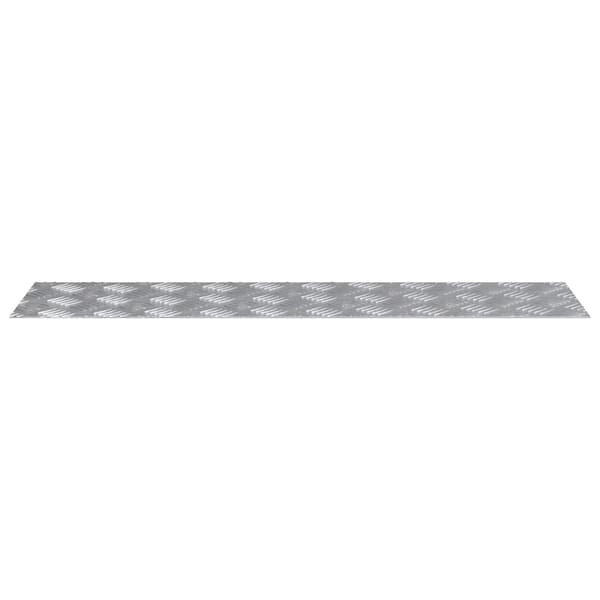 vidaXL Trinn Rektangulær 4 pcs sølv 100 x 25 cm Aluminium