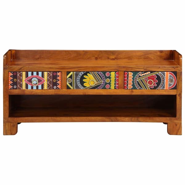 vidaXL Sko Bænk 100x35x45 cm Solid Træ Akacie