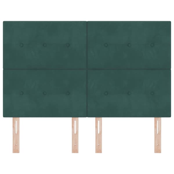vidaXL LED Sänggavel Mörkgrön 80 cm Sammet