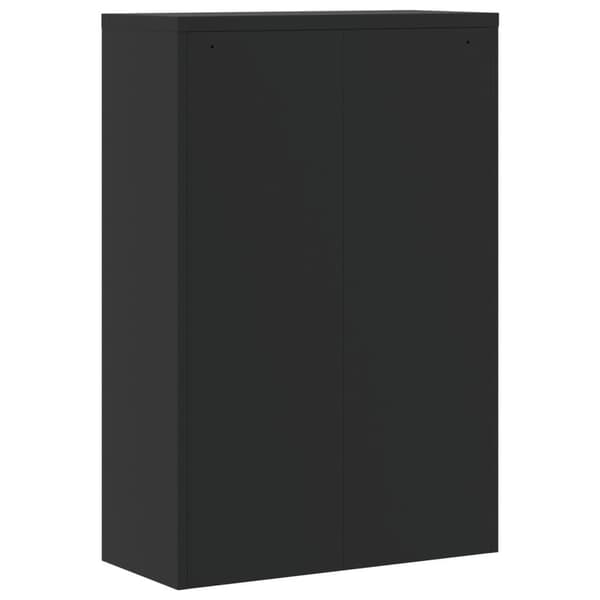 vidaXL Dokumentskåp svart 90x40x140 cm stål