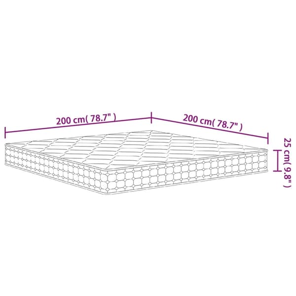 vidaXL Pocketresårmadrass medium fast 200x200 cm