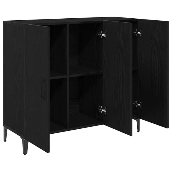 vidaXL Serviesskap Svart eik 34 x 90 x 80 cm Konstruert tre