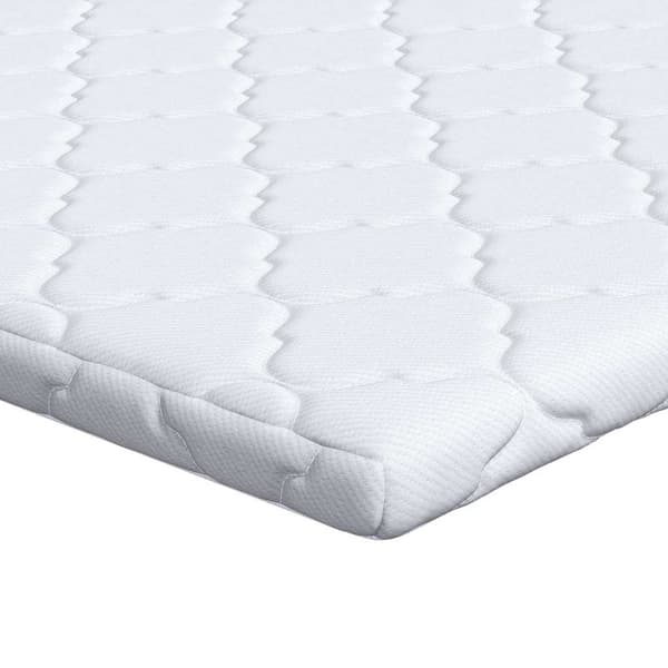 vidaXL Kokostopper Vit 90 x 200 cm Jacquardtyg