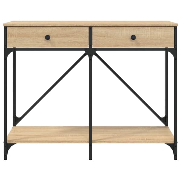 vidaXL Konsollbord sonoma eik 100x39x78,5 cm konstruert tre