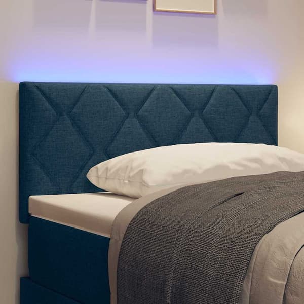 vidaXL LED huvuddyna Blå 100 cm tyg