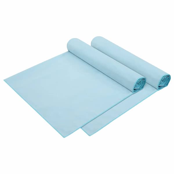 vidaXL Solstolshanddukar 2 st Blå 210 x 75 cm Polyester och polyamid