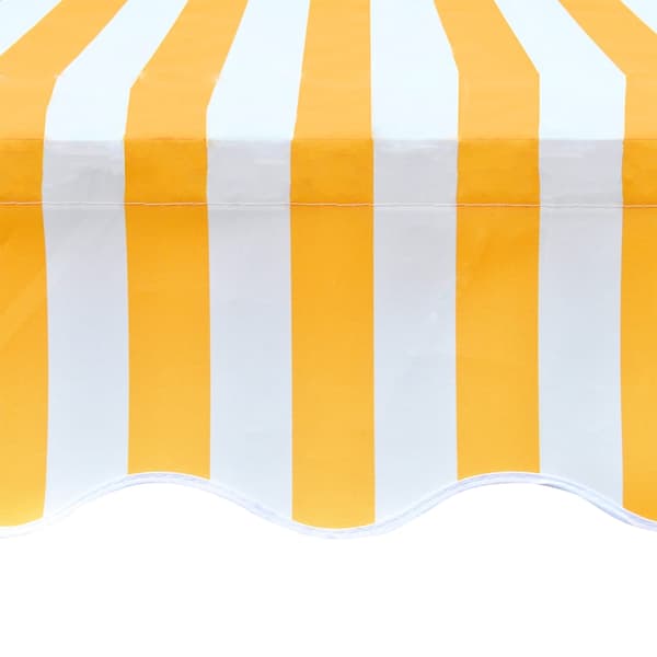 vidaXL Erstatningsduk for markise oransje og hvit 450x300 cm polyester