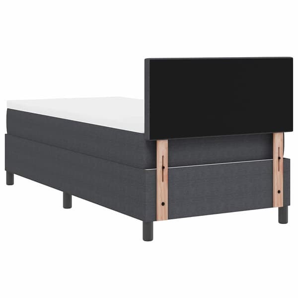 vidaXL Bäddfjäder Mörkgrå och vit 80 x 200 cm Kordread tyg