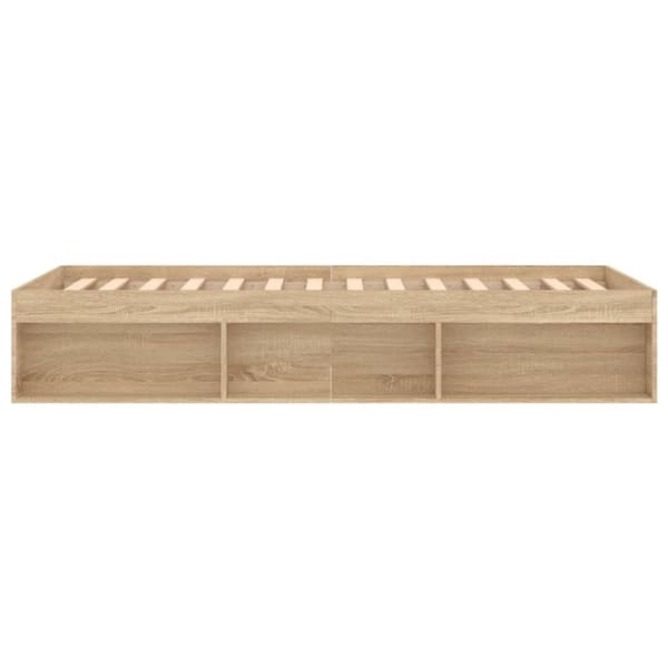 vidaXL Sengeramme sonoma eik 100x200 cm