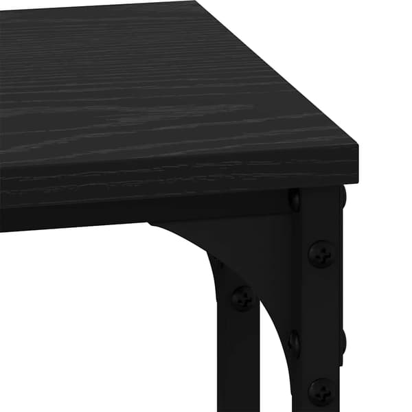 vidaXL Kaffebord med Nesting 3 pcs Svart eik Konstruert tre