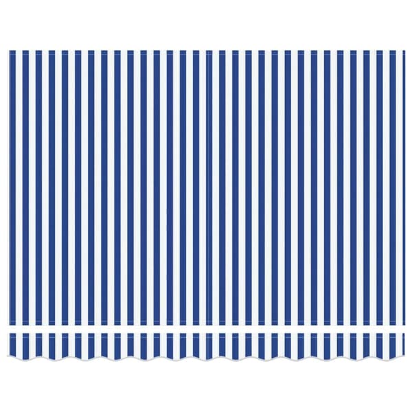 vidaXL Reserveduk til markise Blå og hvit 235 x 195 cm Polyester