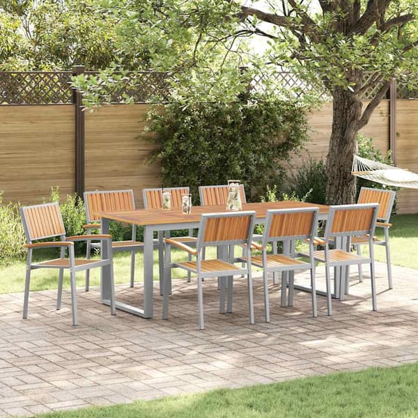 vidaXL Stablestol 8 pcs Brun 56 x 57 x 87 cm Solid akasietre