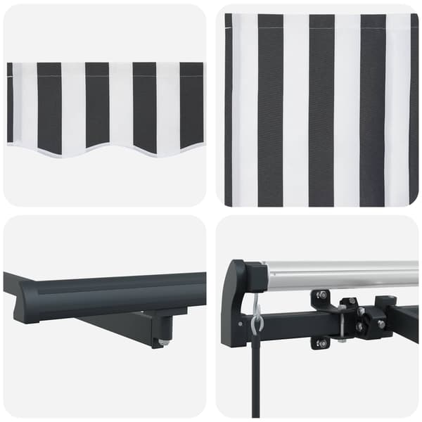 vidaXL Utfällbar markis Antracit 350 x 200 cm tyg
