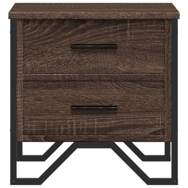 vidaXL Nattbord brun eik 40x41x40 cm konstruert tre