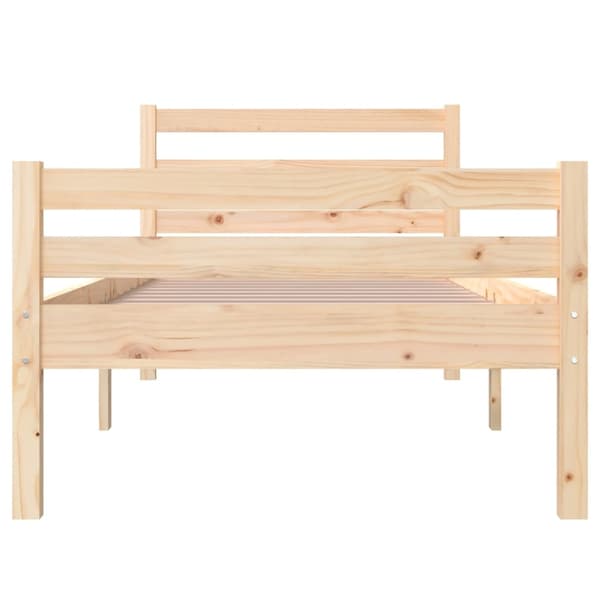 vidaXL Sängram massivt trä 90x200 cm