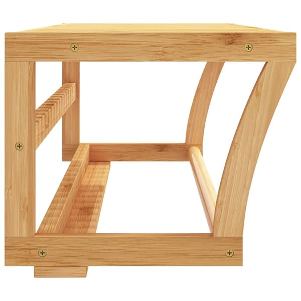 vidaXL Handdukshylla väggmonterad 60x25x20 cm bambu