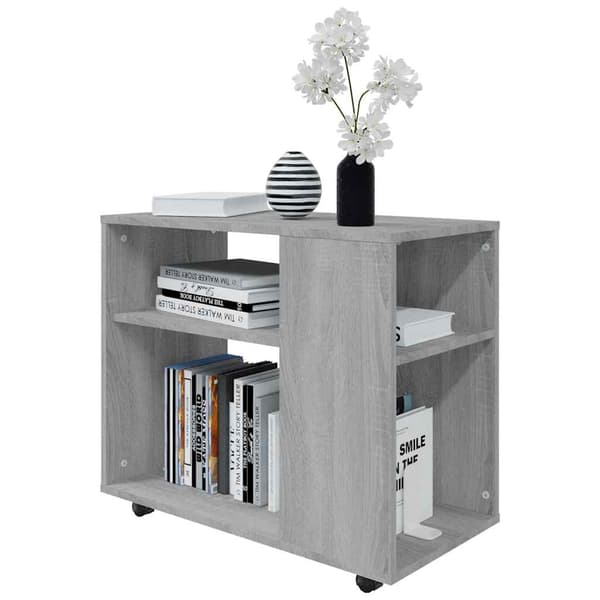 vidaXL Sidebord grå sonoma 70x35x60,5 cm konstruert tre