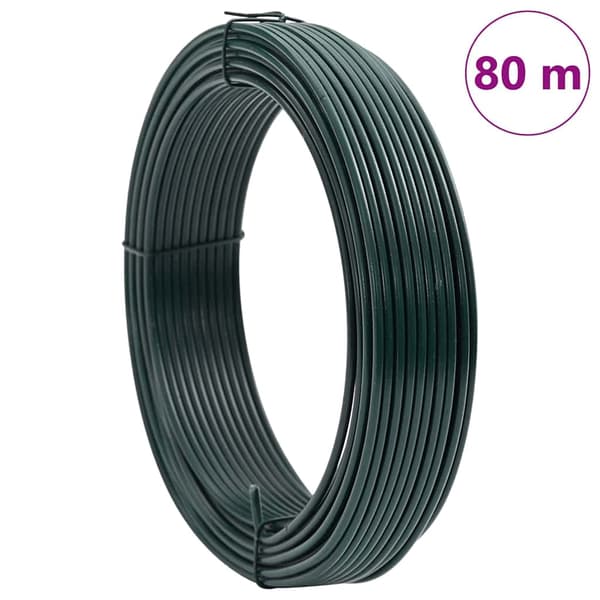 vidaXL Stängsel binds tråd Grön 80 m PVC